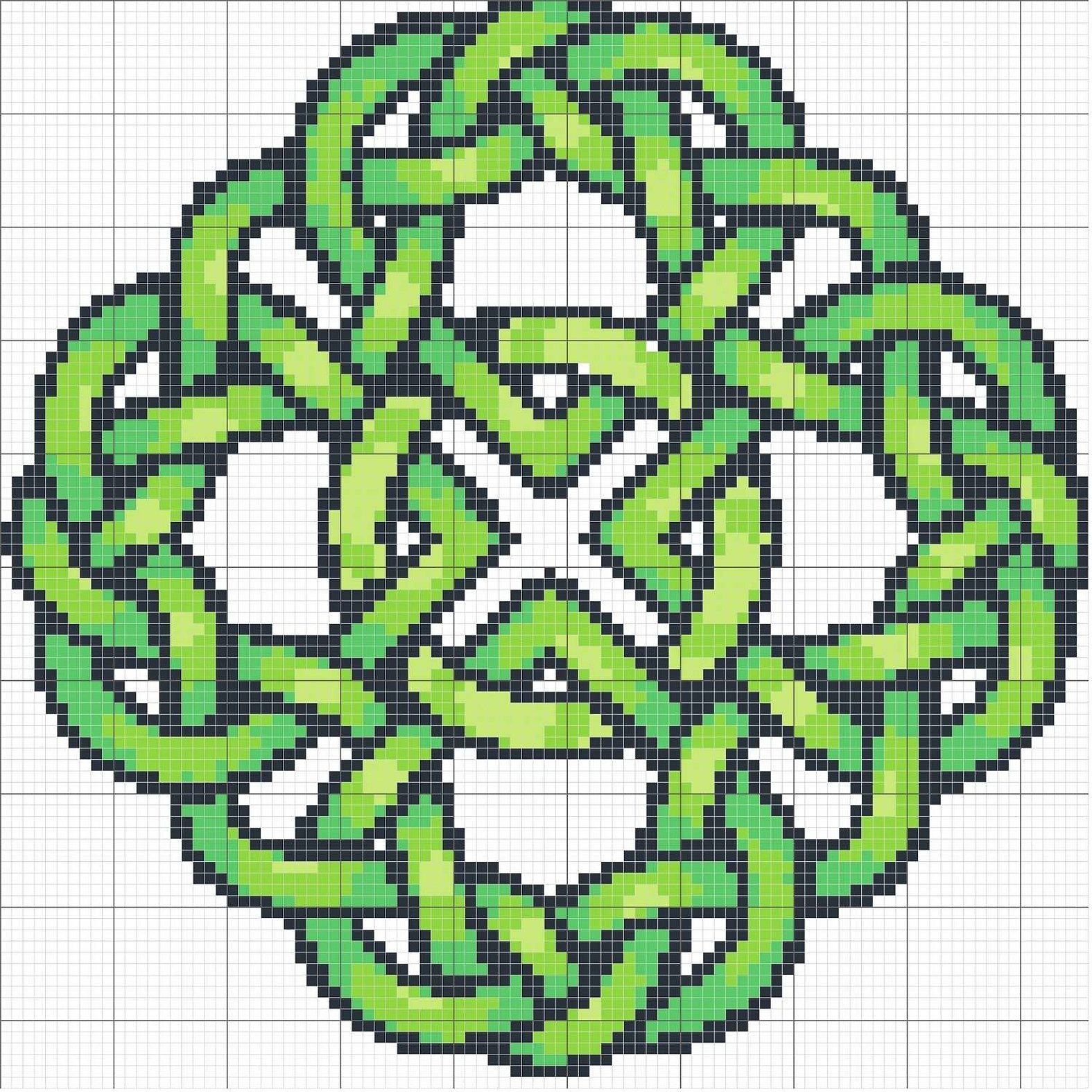 Кельтский орнамент зеленый