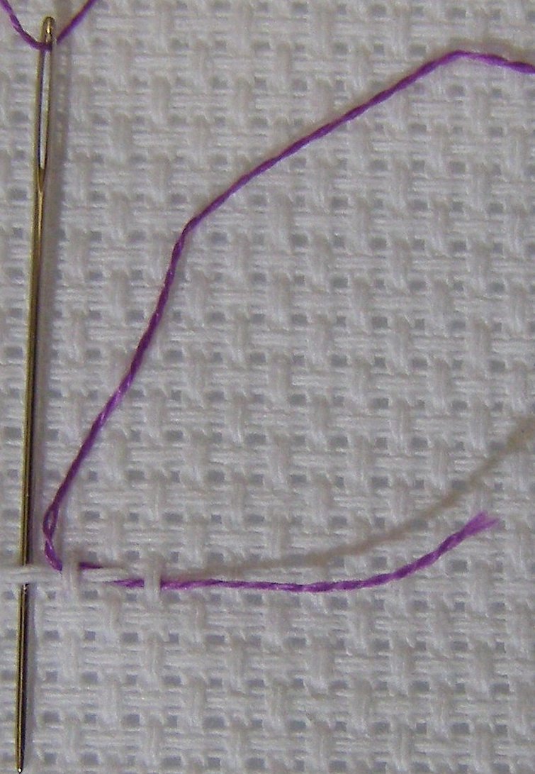 Вышивание в три нити крестиком