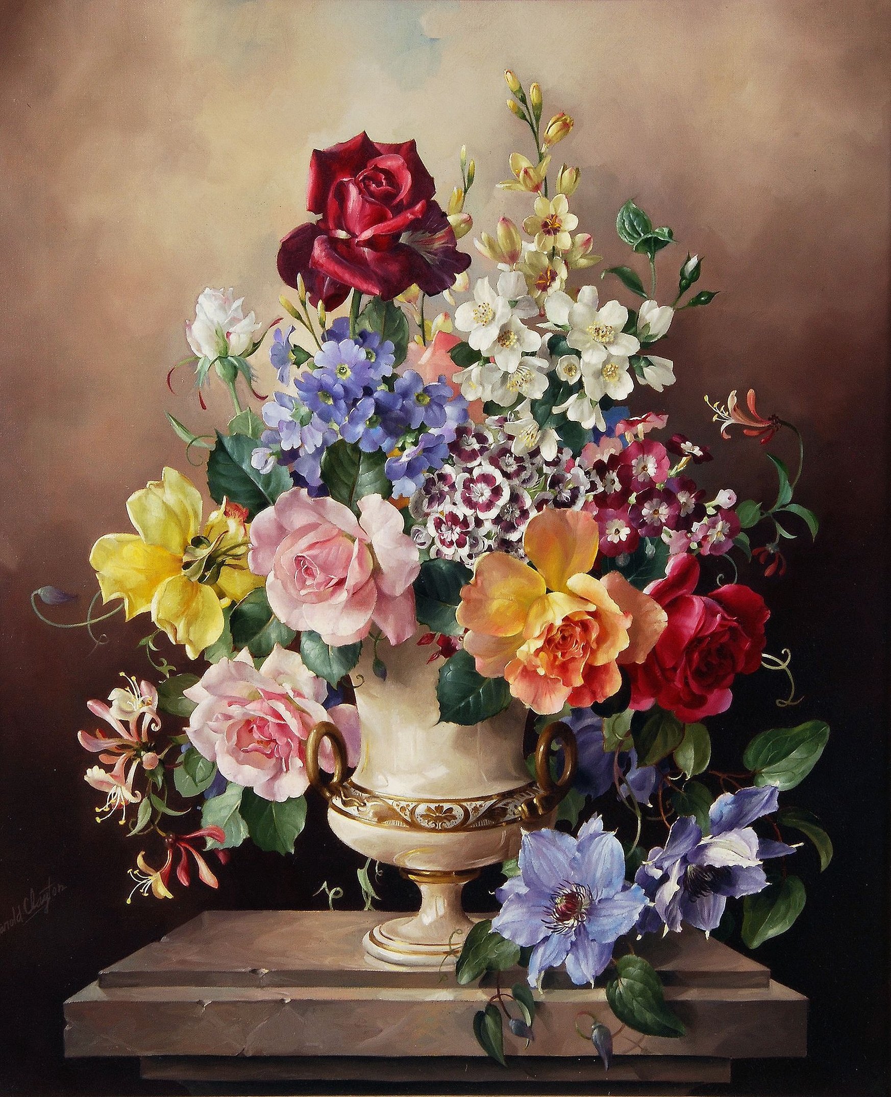 Harold clayton картины натюрморт с цветами