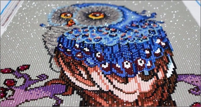 Готовая картина алмазная мозаика совы