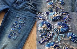 Вышивка на джинсах своими руками: схемы, шаблоны, как вышить сердечко