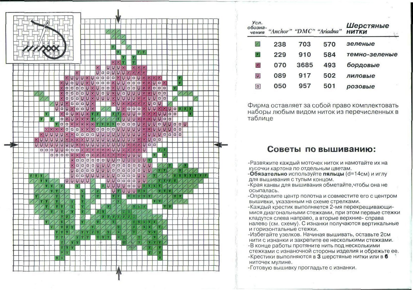 Схемы вышивки крестиком цветы пионы