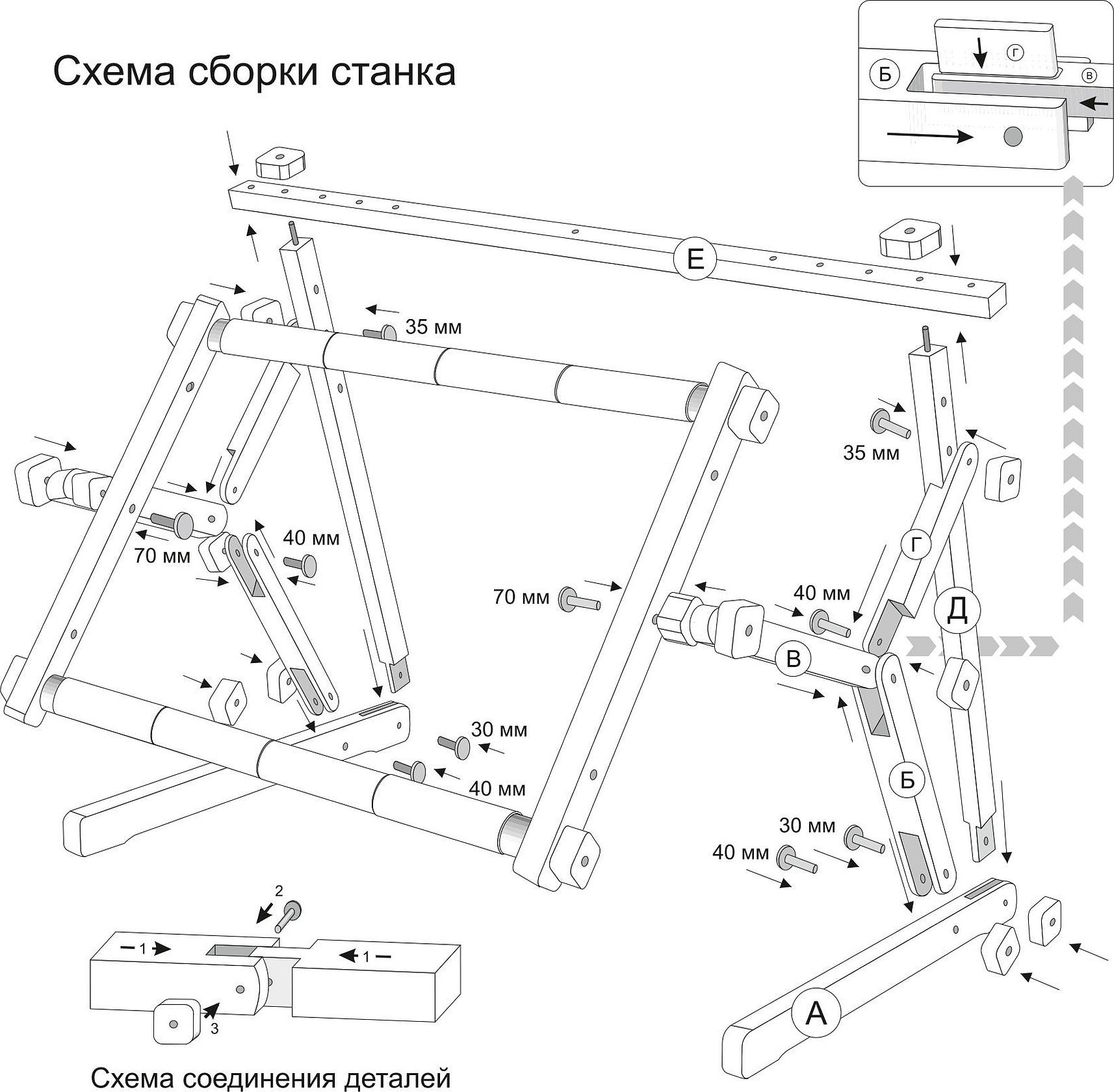 Станок для вышивания своими руками чертеж с размерами