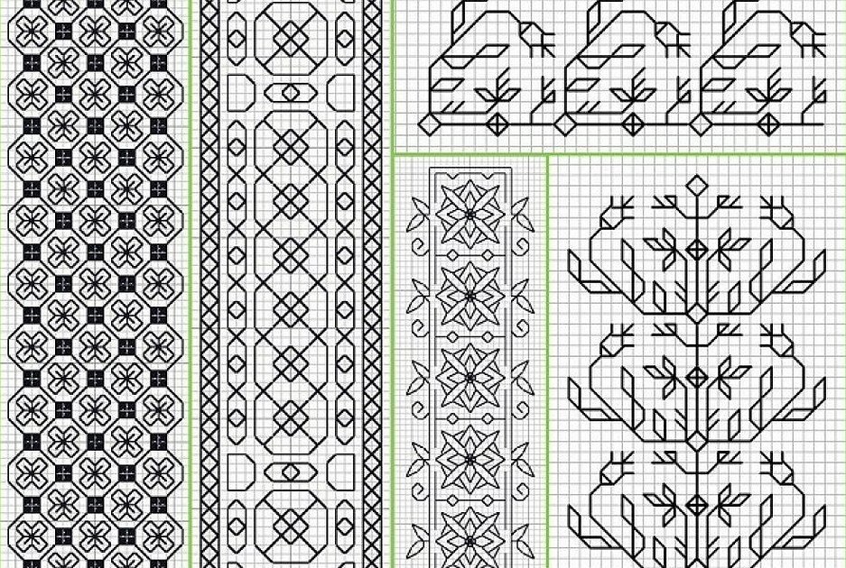 Орнамент бордюры блэкворк схемы