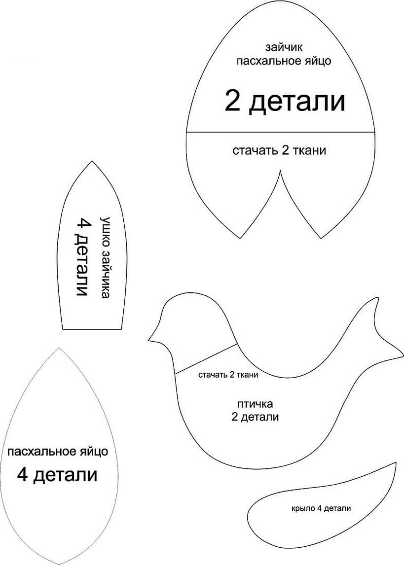 Пасхальные курочки из фетра выкройки и схемы