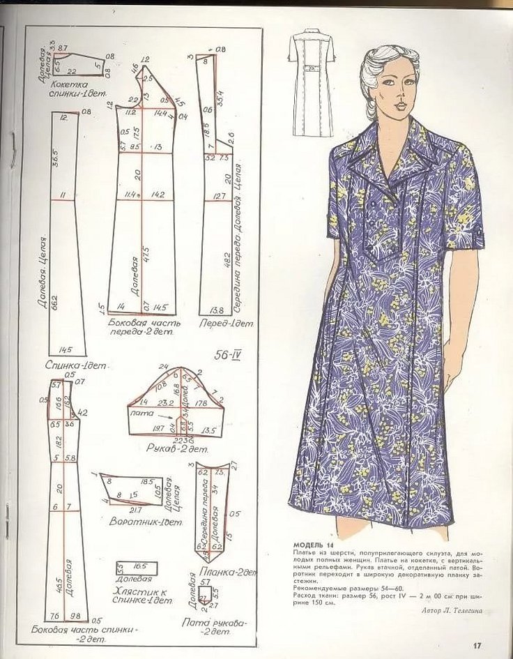 Выкройки платьев для полных из старых журналов