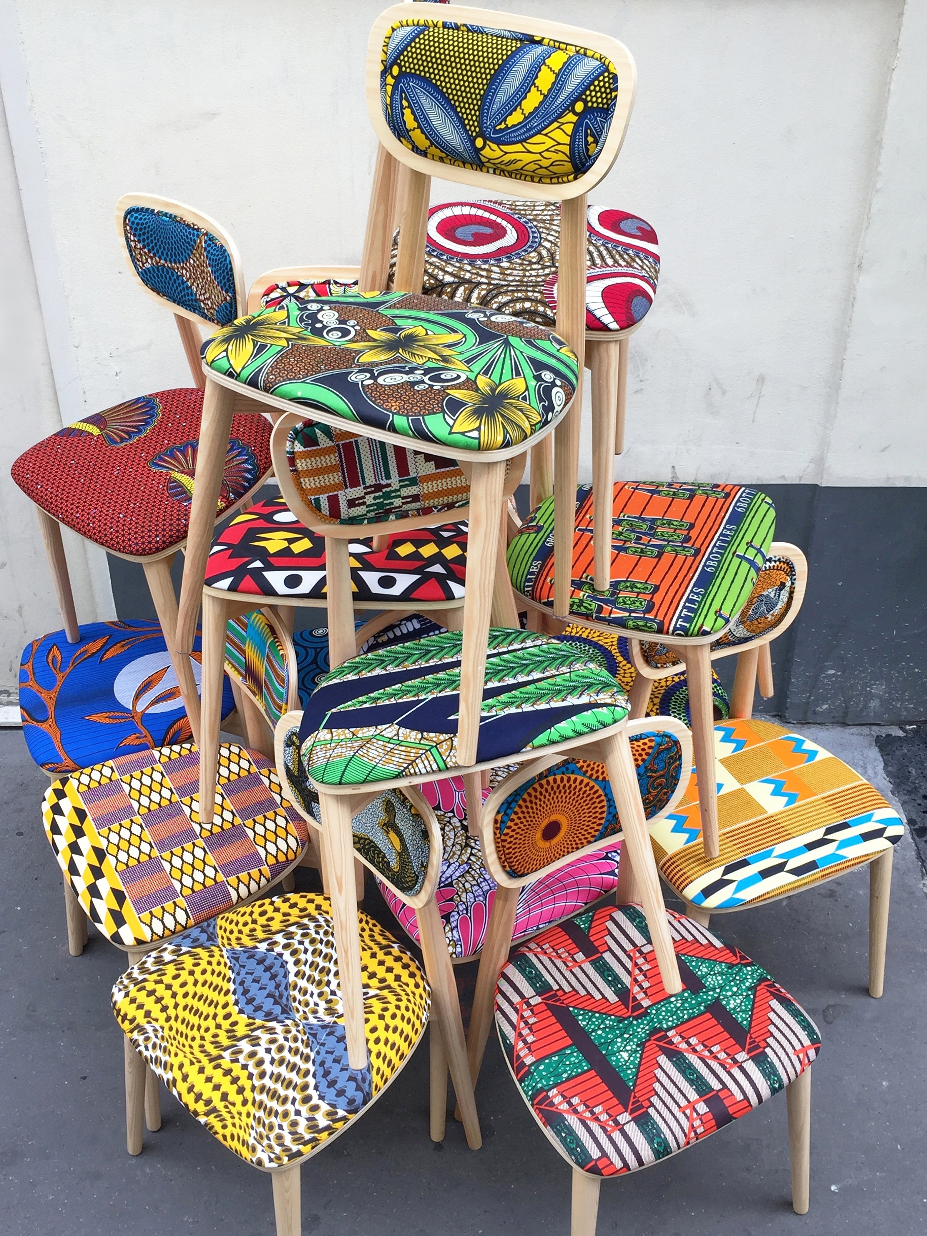 Африканский орнамент стул