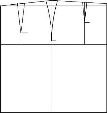 Заднее полотнище юбки чертеж