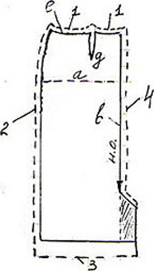 Прямая юбка детали кроя срезы