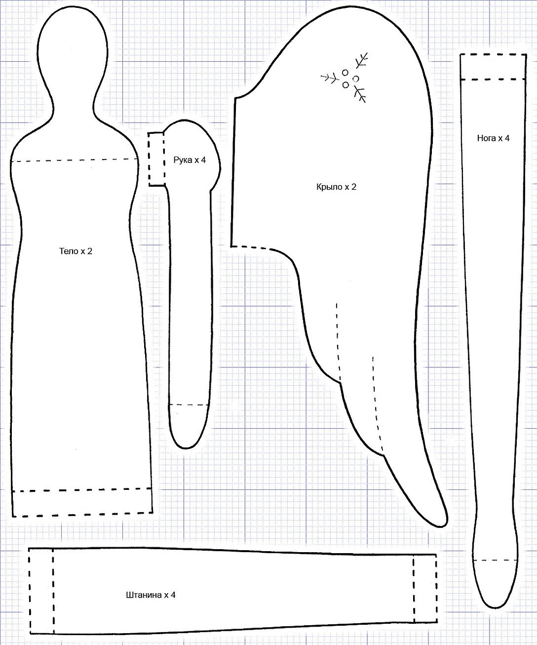 Кукла тильда винтажный ангел выкройка