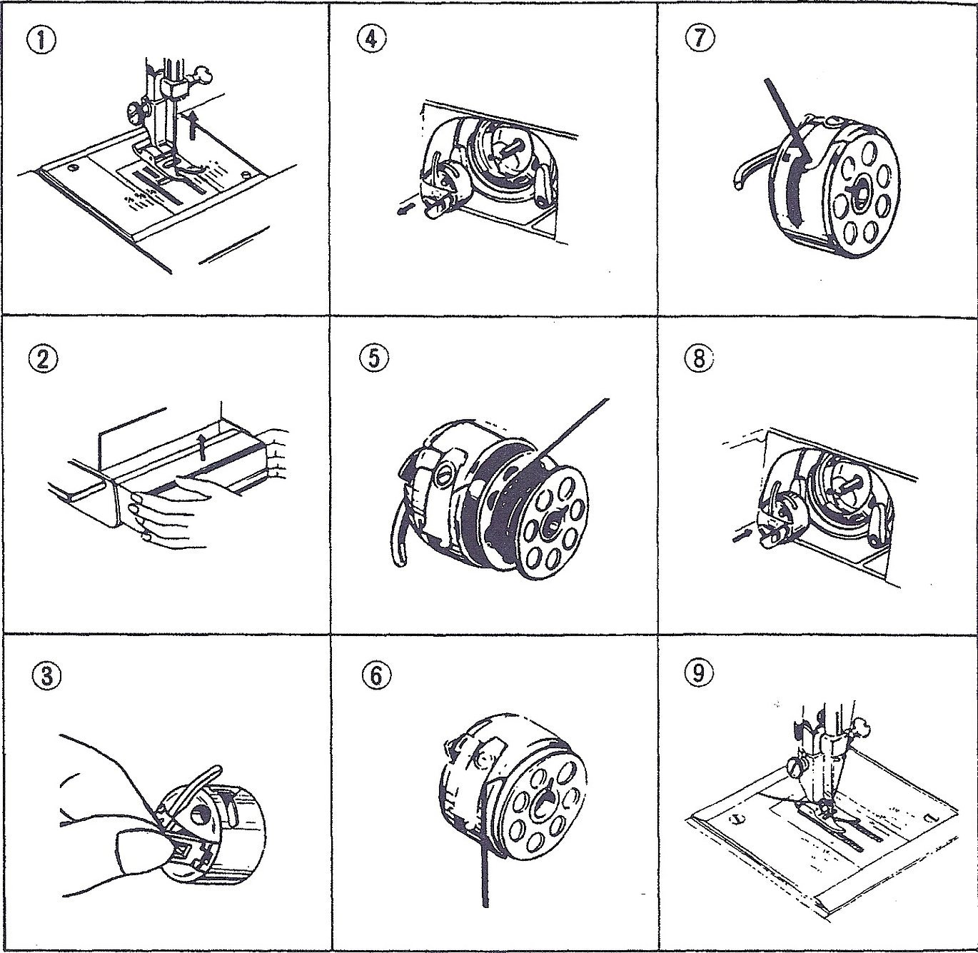 Как правильно вставлять шпульку в машинку