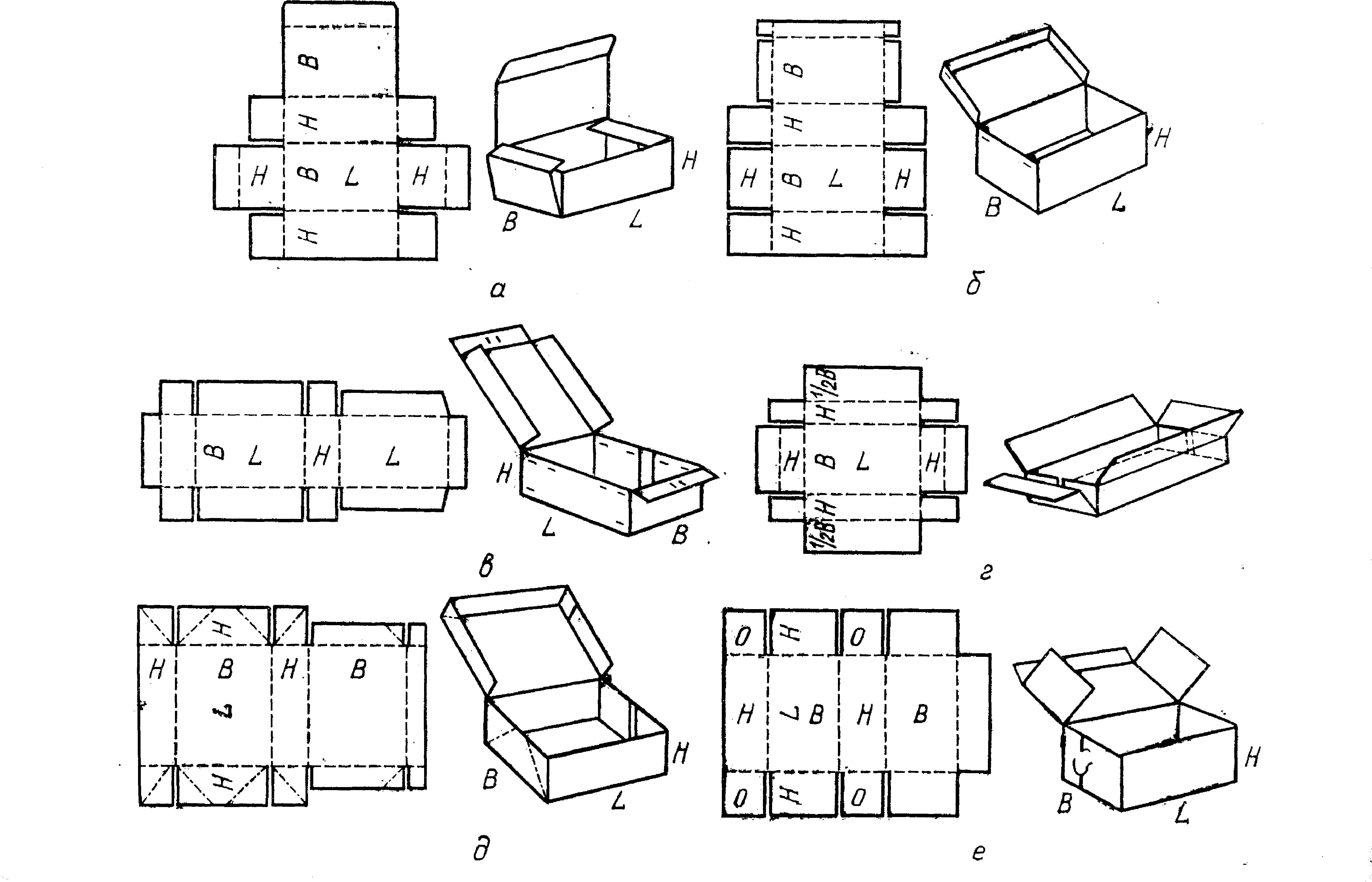 Схема коробок своими руками