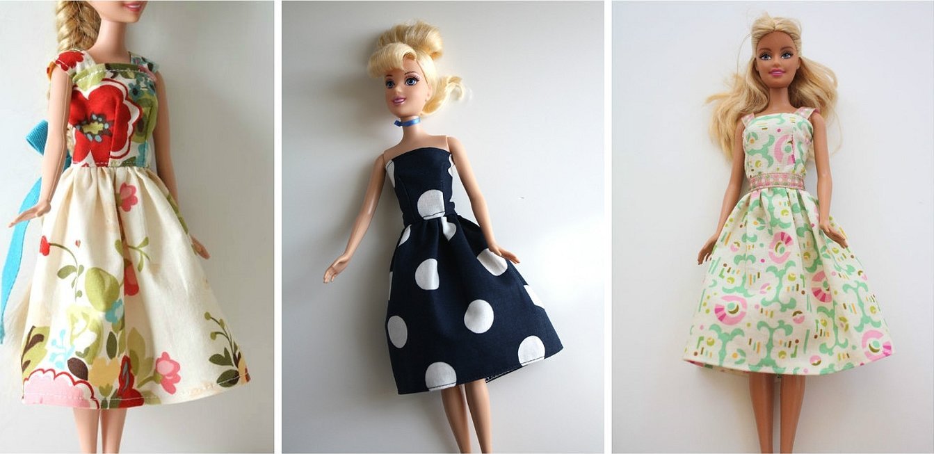 Простое платье для куклы. Платья для кукол своими руками. Одежда для кукол своими руками. Летние платья для куклы Барби. Фасоны кукольных платьев для кукол.