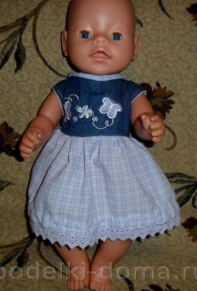Платье для куклы пупса своими руками