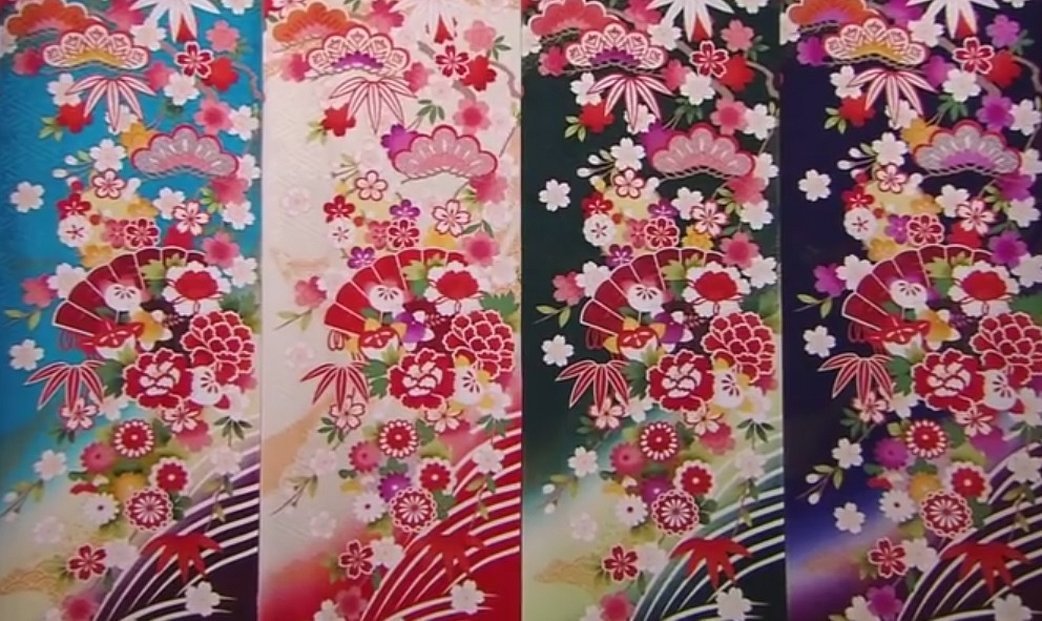 Японский орнамент кимоно
