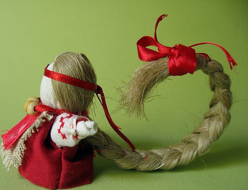 Народная кукла с косичками оберег