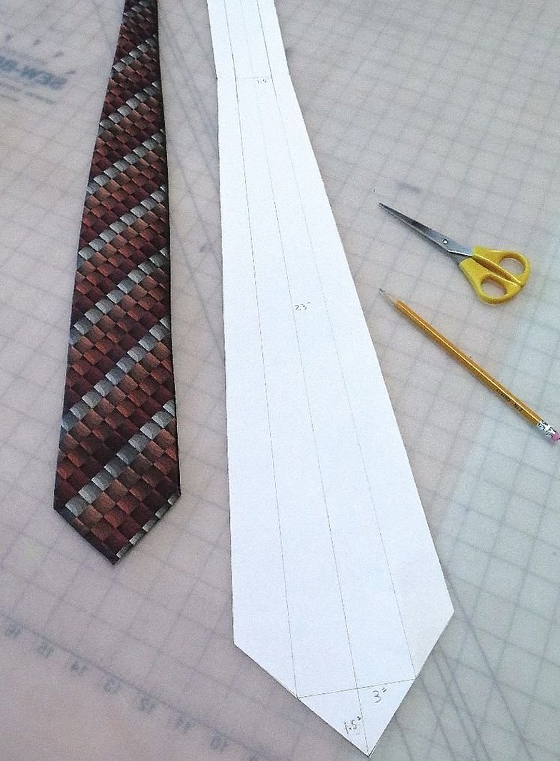 Выкройка галстука