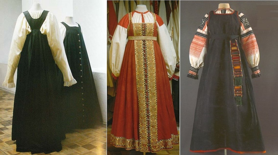Русское народный костюм косоклинный сарафан