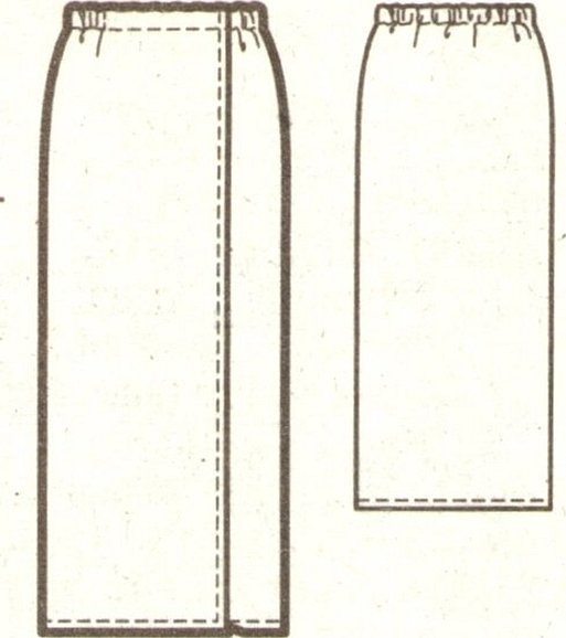 Юбка прямая длинная на резинке выкройка