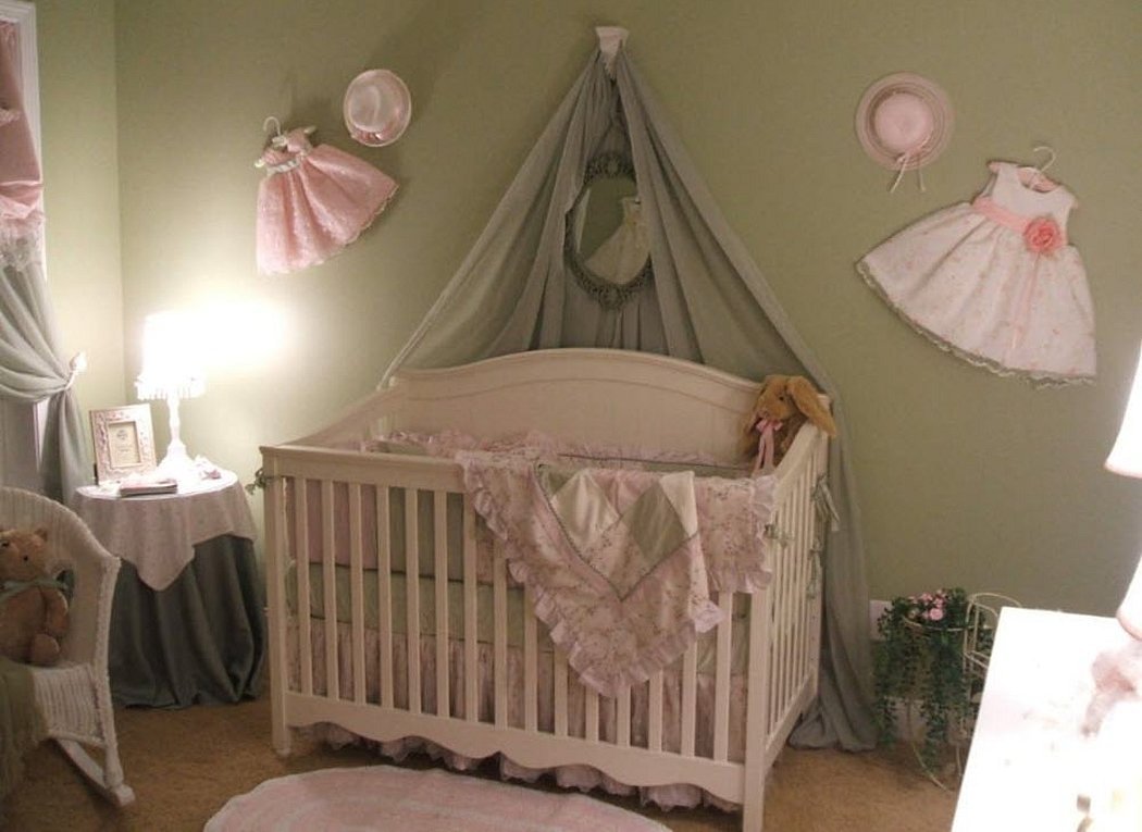 Детская кроватка для новорожденных с балдахином