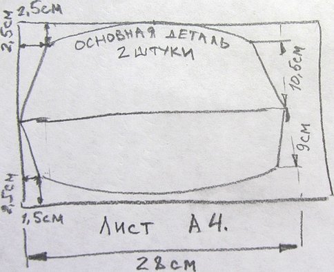 Выкройка чепчика для новорожденного с размерами