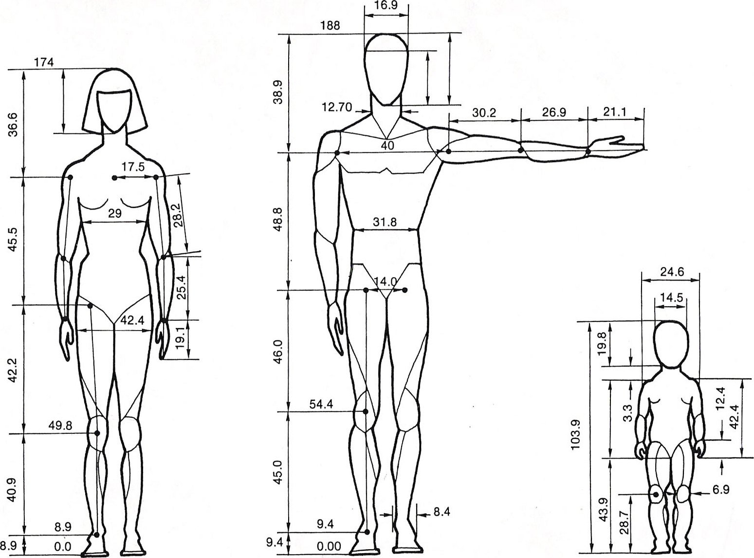 Пропорции человеческого тела для рисования схема