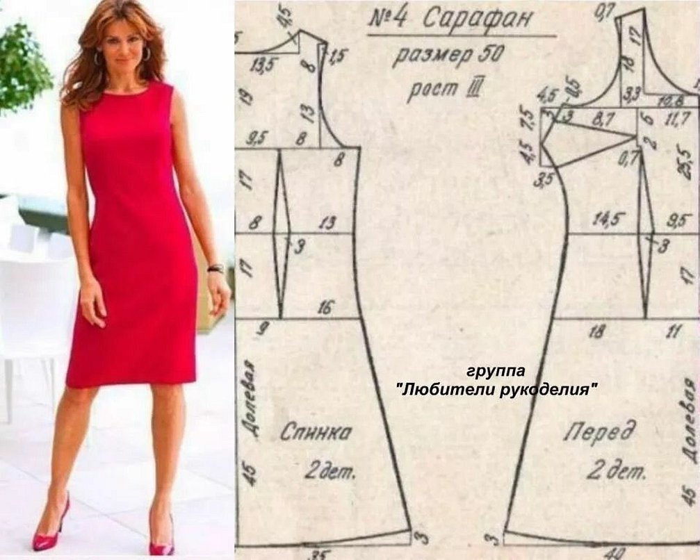 Выкройка платья для полных женщин