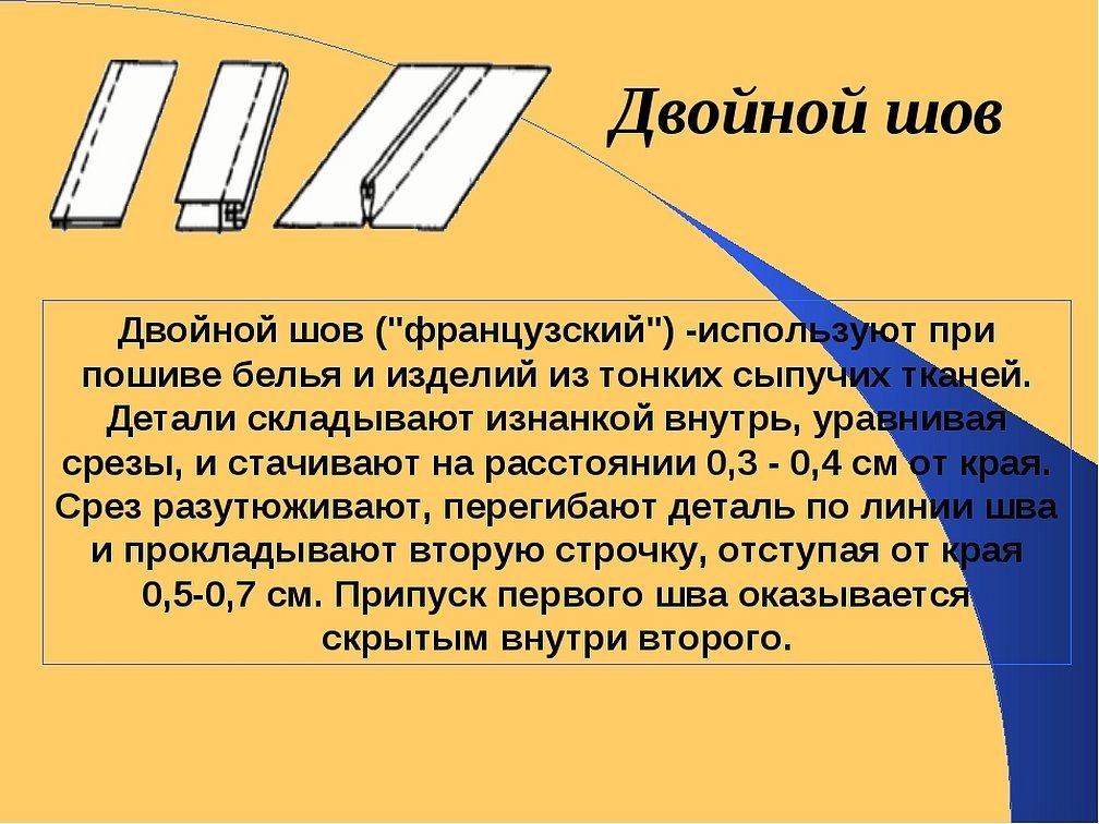 Окантовочный шов с открытым срезом