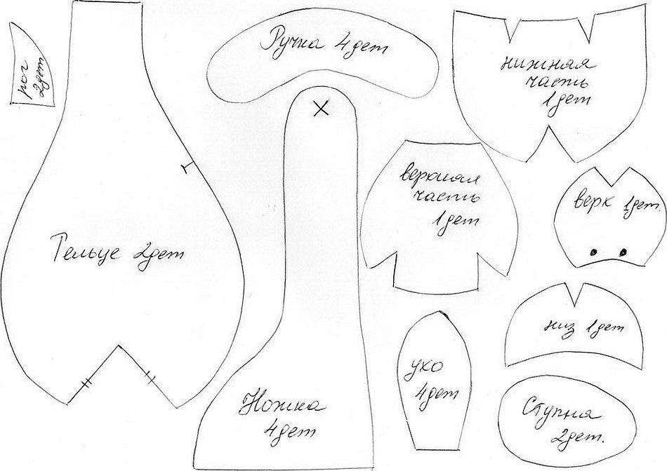 Мягкая игрушка выкройка
