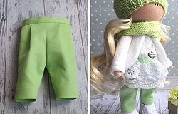 Как сшить штаны для куклы: выкройка брюк для барби и интерьерной своими руками