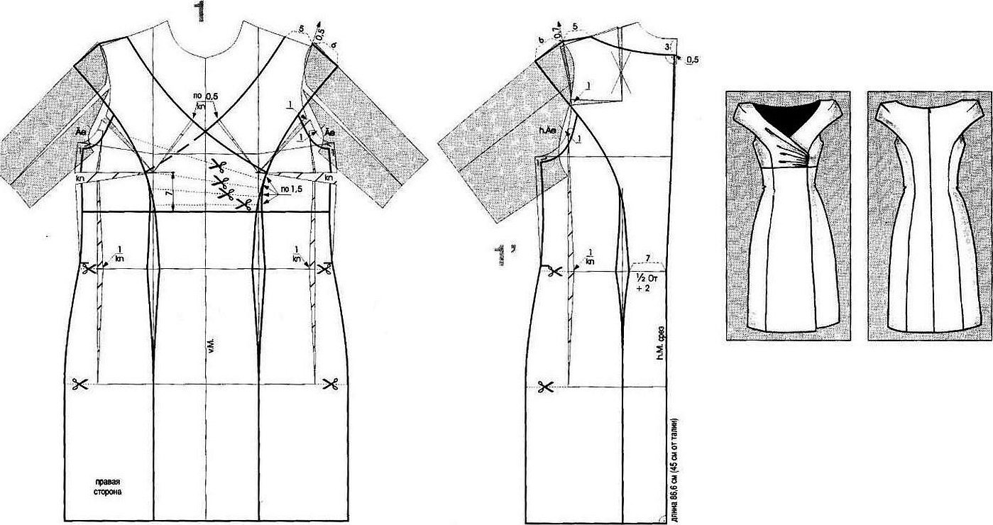 Моделирование женского платья выкройки