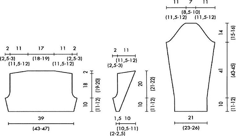 Выкройка свитера для вязания спицами