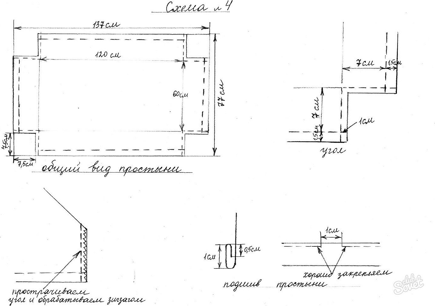 Простынка на резинке на прямоугольную кроватку выкройка