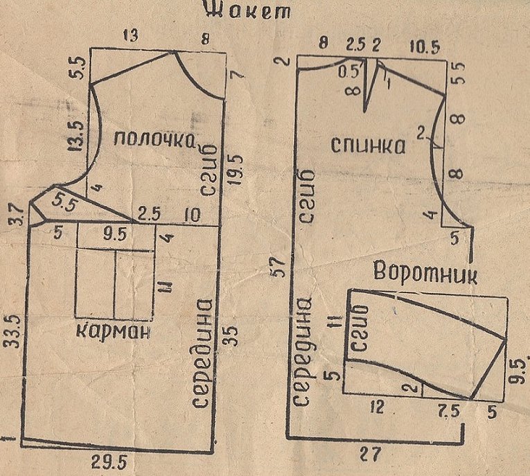 Выкройка детской жилетки