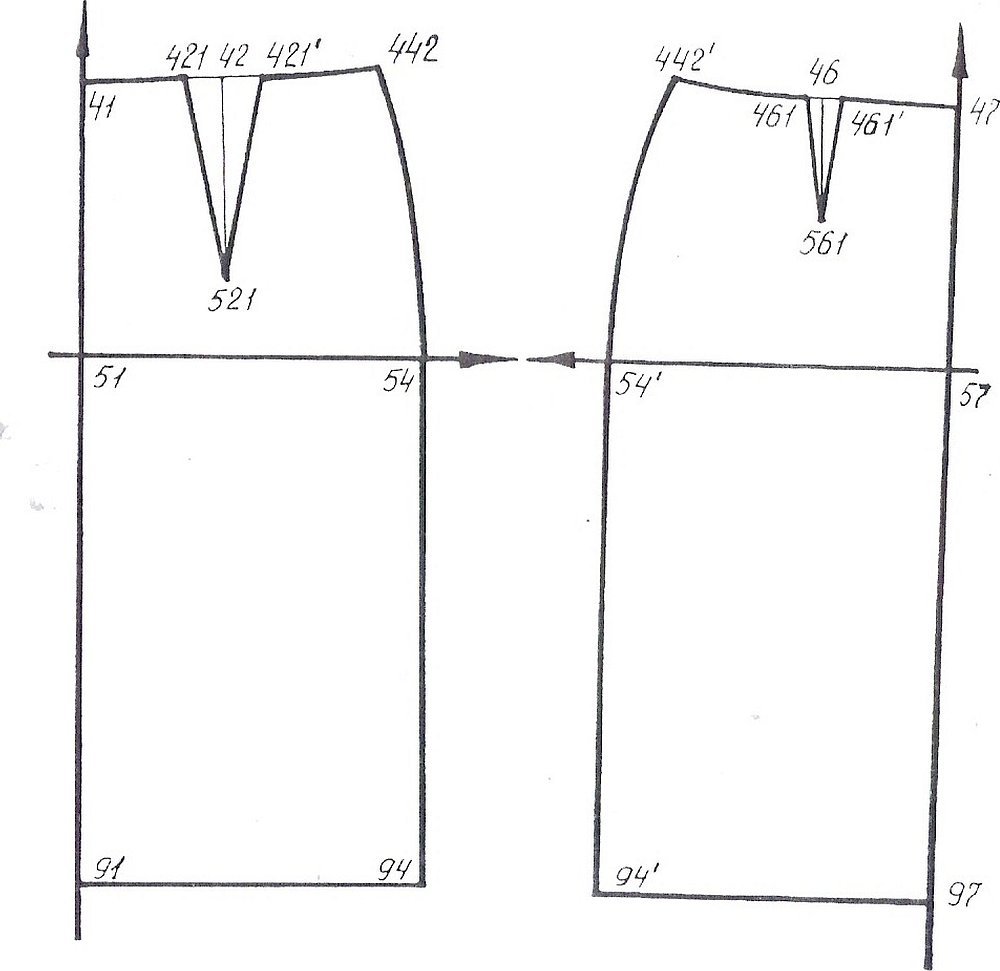 Моделирование прямой юбки чертеж