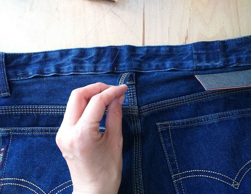 Надставить пояс в джинсах
