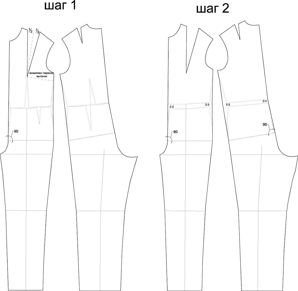 Выкройка женского комбинезона