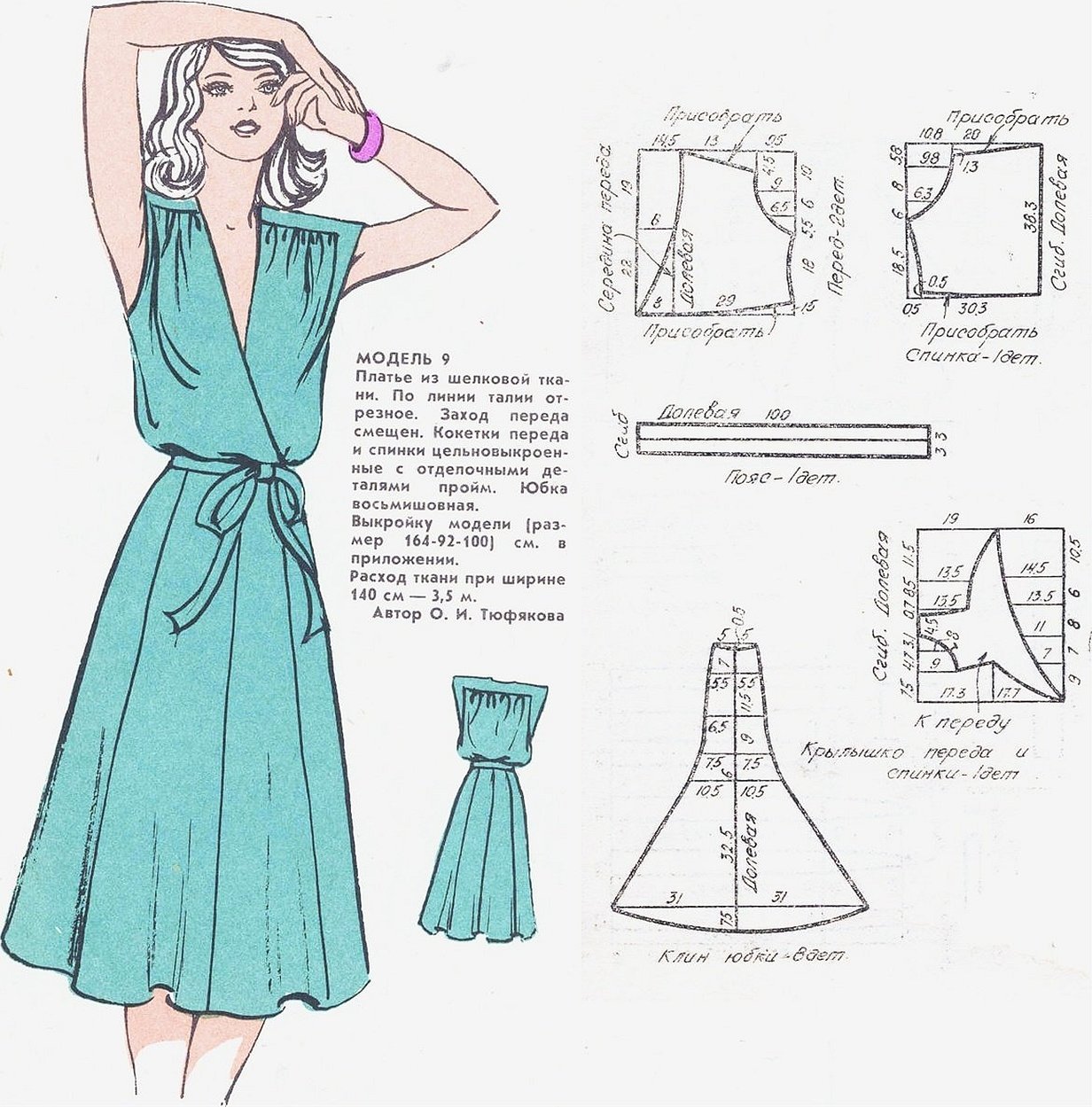 Модели летнего платья с выкройками
