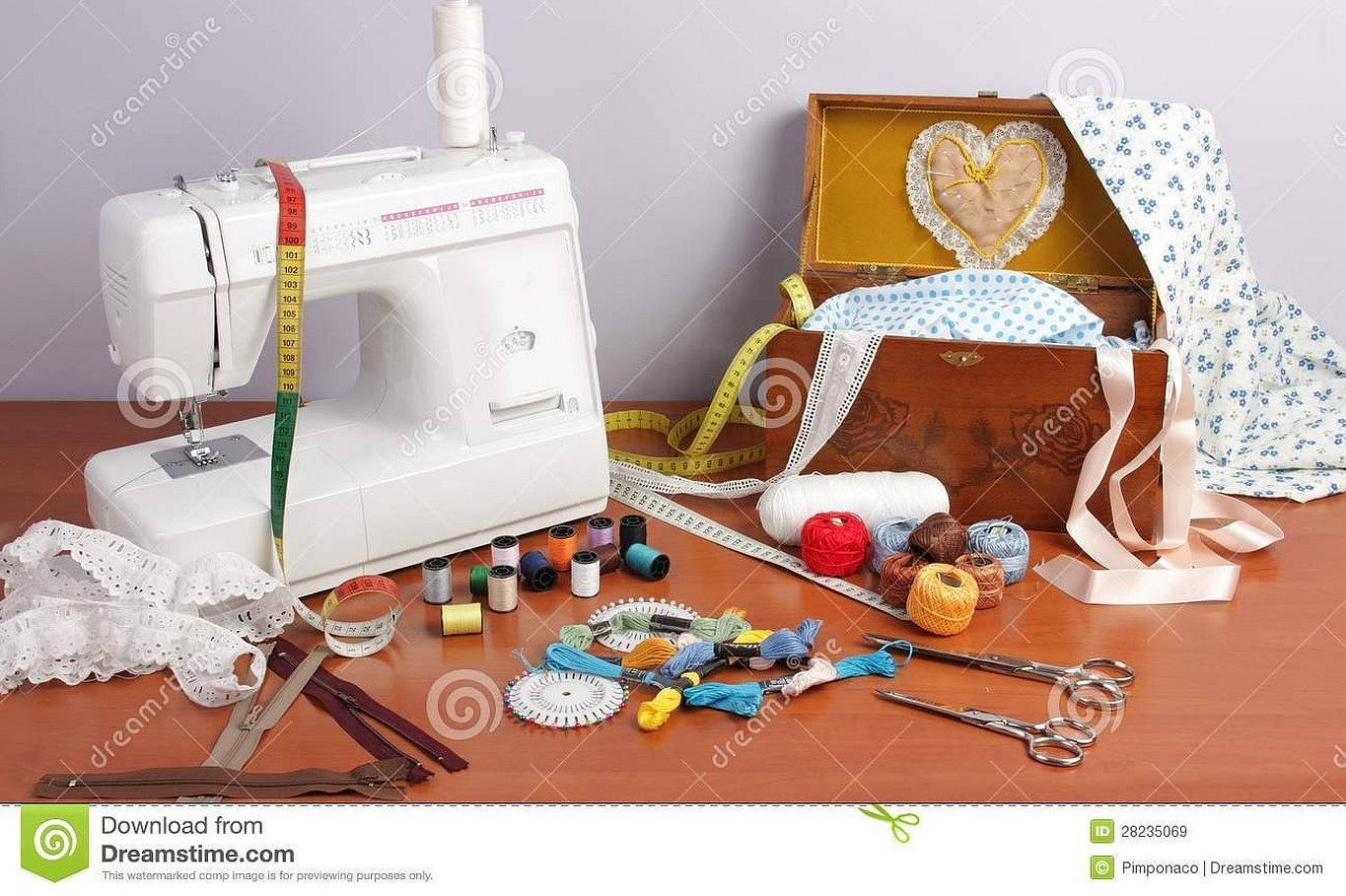 Швейная машинка и нитки