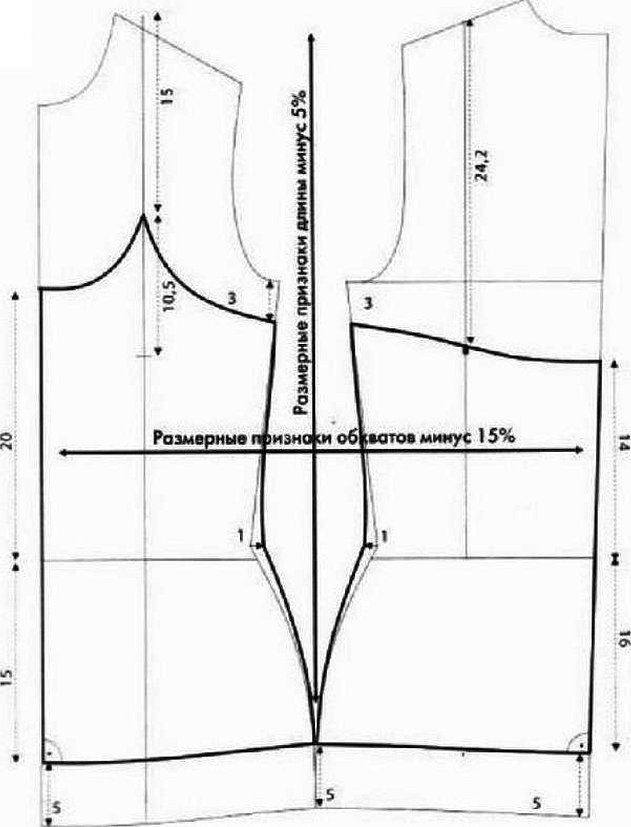 Выкройка майки женской