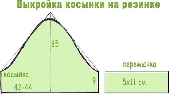 Детская косынка на резинке выкройка