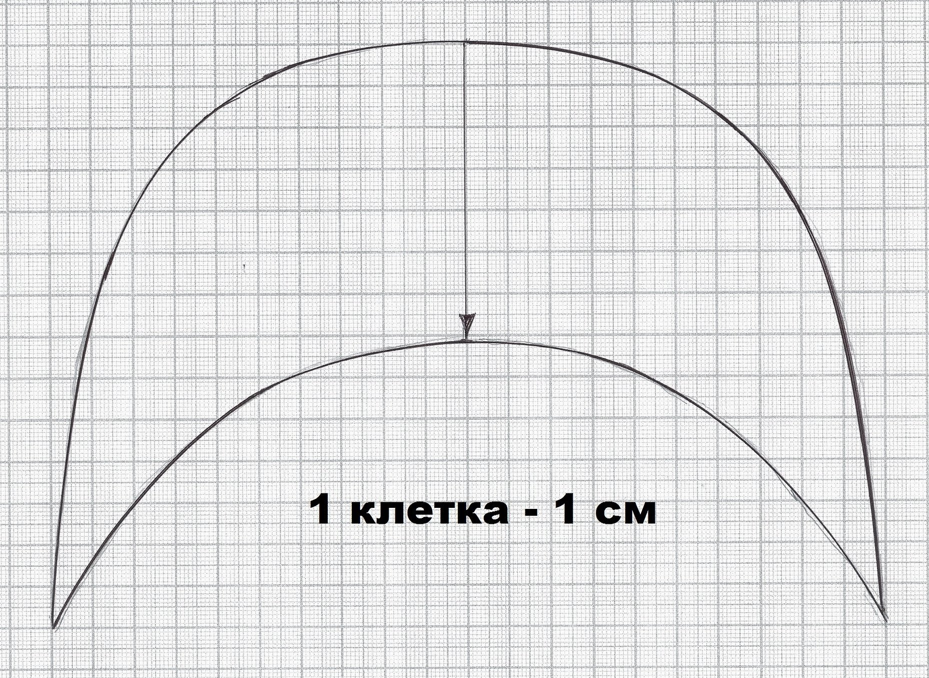 Выкройка козырька для бейсболки