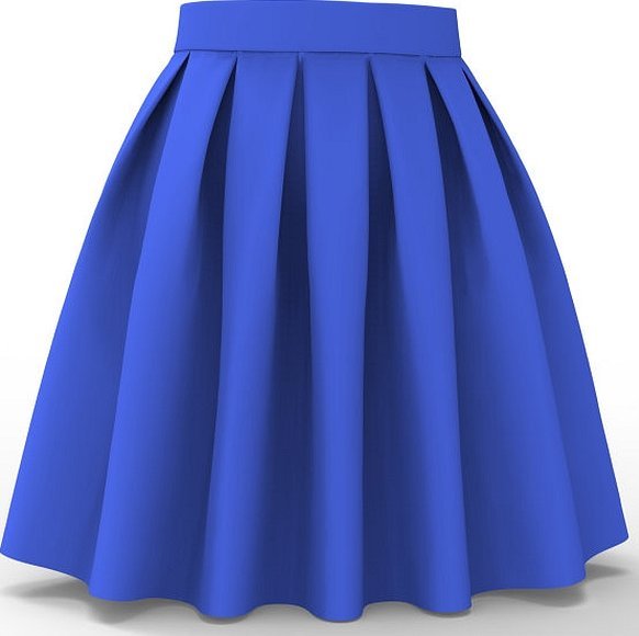 Голубая юбка в складку