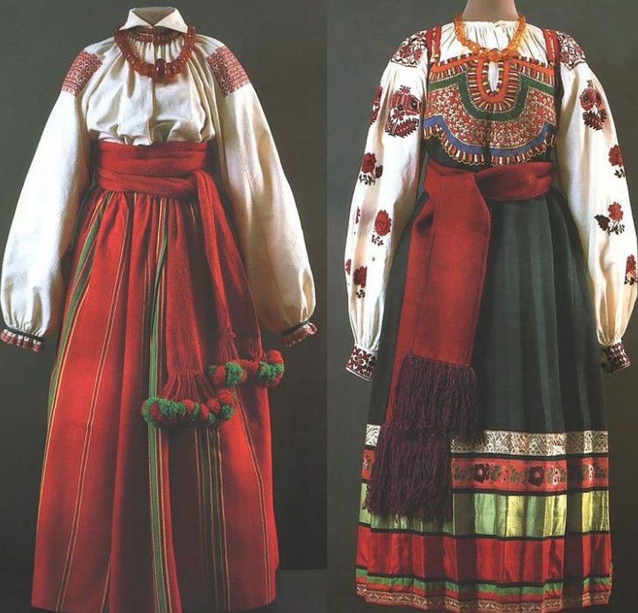 Русский народный костюм сарафанный и поневный комплекс
