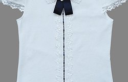 Школьная блузка для девочки: выкройка из шифона с рукавами на резинке