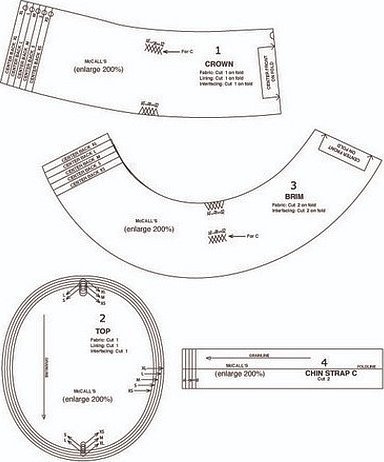 Выкройка шляпы панамы женской