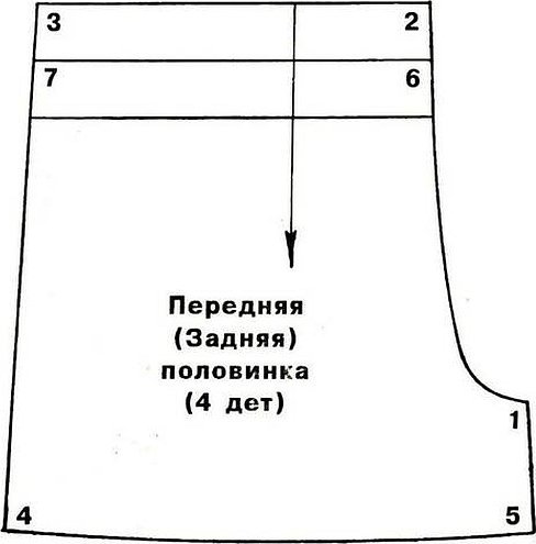 Чертеж выкройки шорт мужских