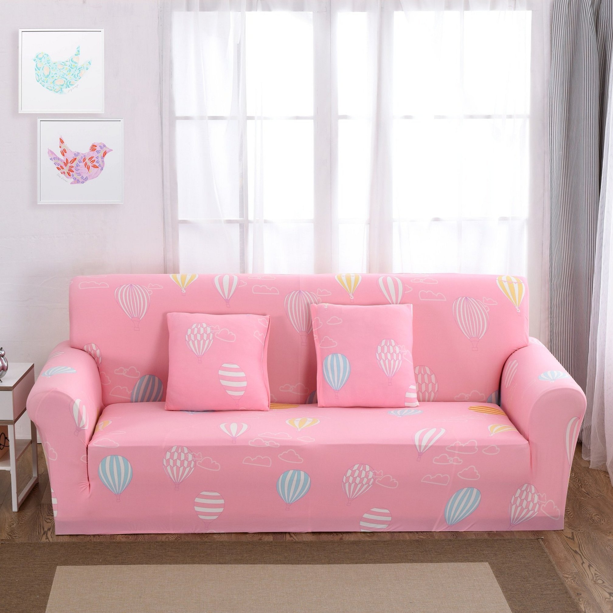 Детский розовый диван без каркаса