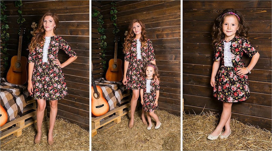 Платья для фотосессии мама и дочь