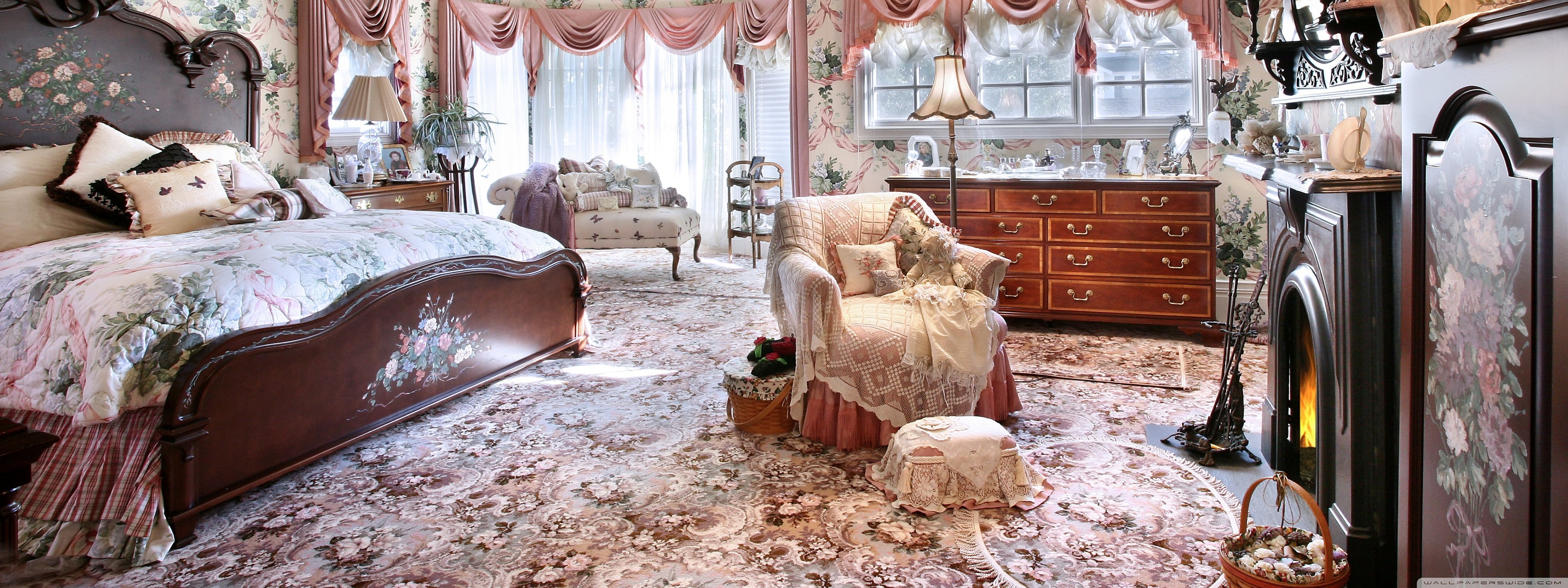 Красивые спальни в стиле барокко
